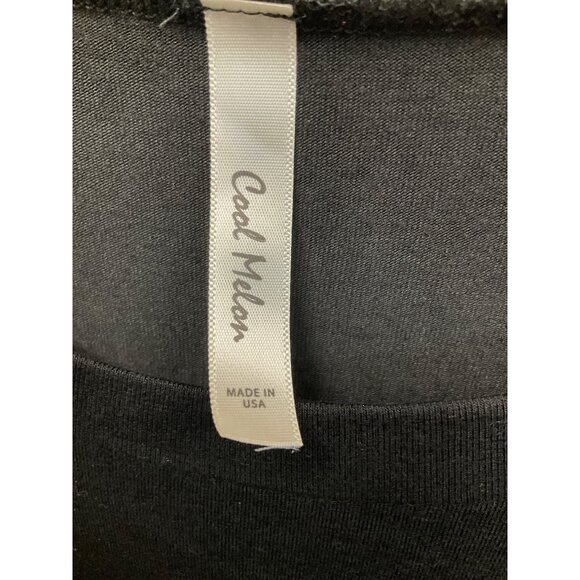 Cool Melon Floral Raglan Sleeve Top S Black & Multicolor Polyester/Spandex Blend - Picture 3 of 6